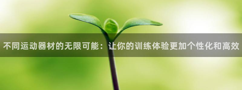 意昂4娱乐是那个系列的台子：不同运动器材的无限可能：