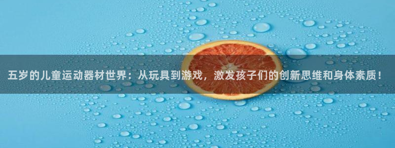 意昂体育4招商电话号码：五岁的儿童运动器材世界：从玩具到游戏