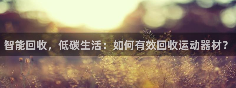 意昂体育4招商电话：智能回收，低碳生活：如何有效回收运动器材